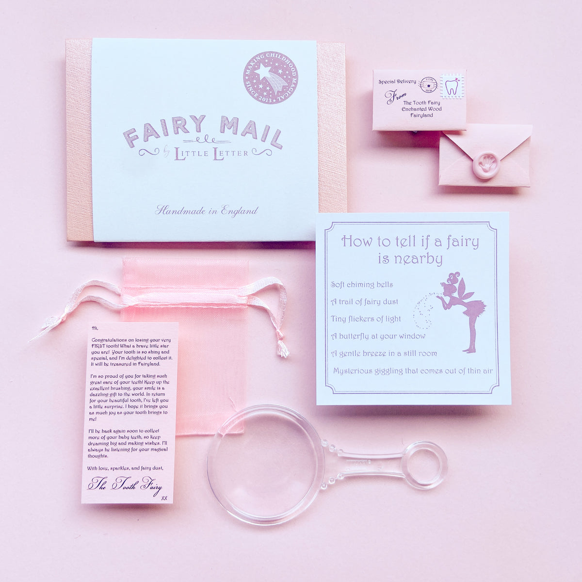 Tooth Fairy Letter Kit (Pink)- First Tooth