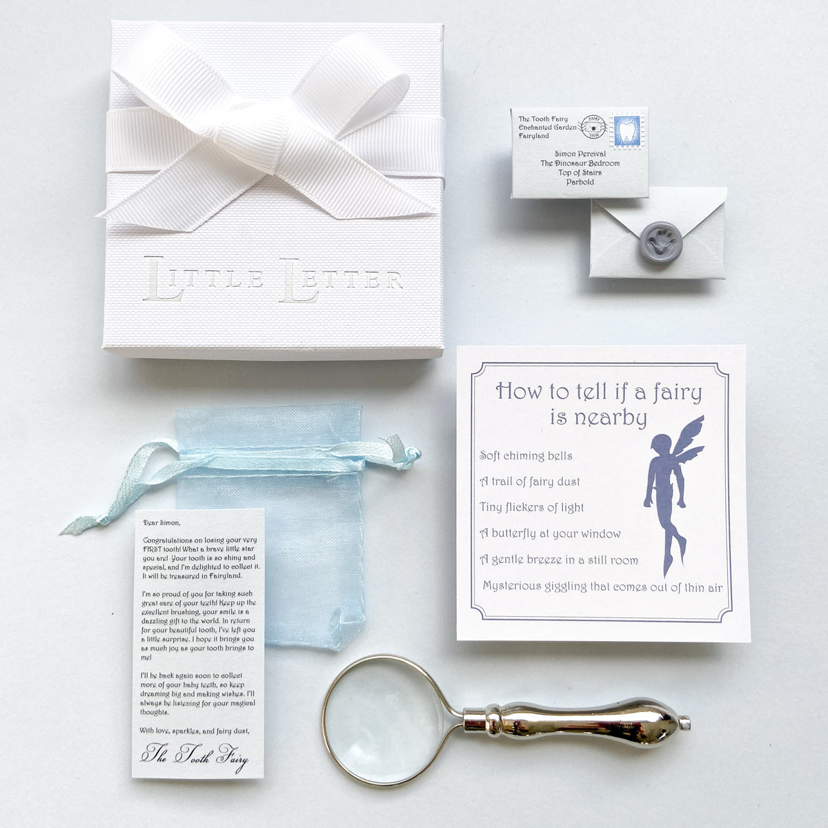 Personalised Tooth Fairy Letter - Deluxe Kit (Blue)